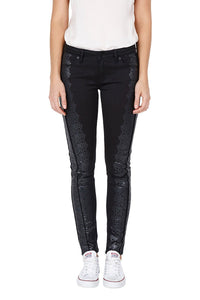 Sass & Bide Greaty 180 Black Lace Print Skinny Jeans