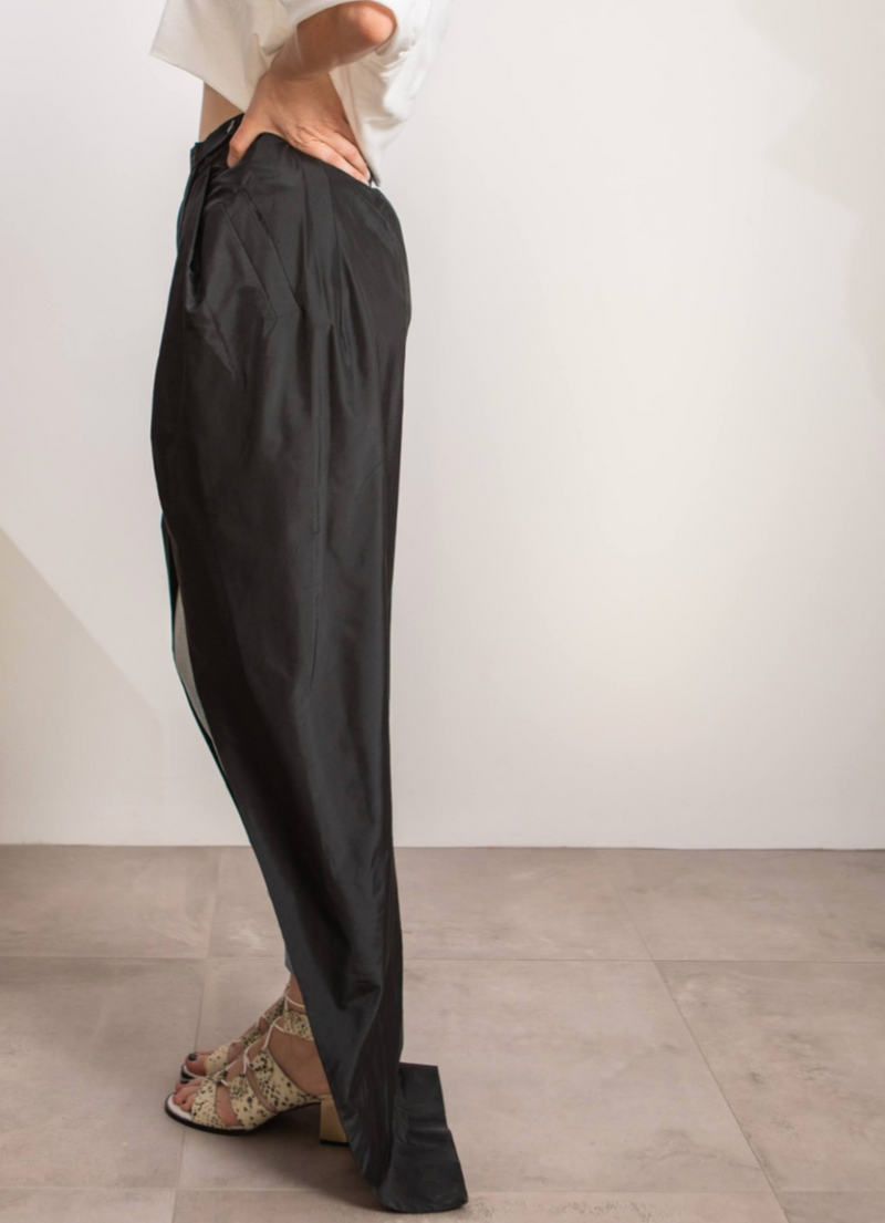 Sass & Bide Black Silk Maxi Skirt