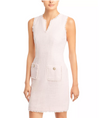 Karl Lagerfeld Paris Pale Pink Tweed Sheath Dress