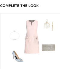 Karl Lagerfeld Paris Pale Pink Tweed Sheath Dress