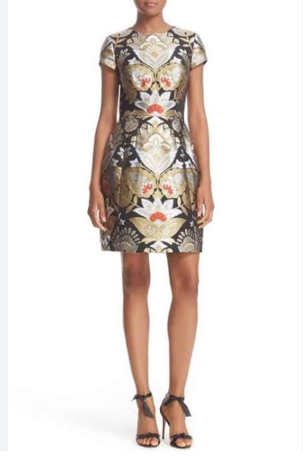 Ted Baker Metallic Jaquard Floral Dress