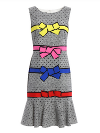 Moschino Boutique Graphic Print Bow Dress