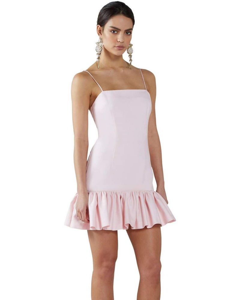 By Johnny Pink Berry Cream Frill Mini Dress