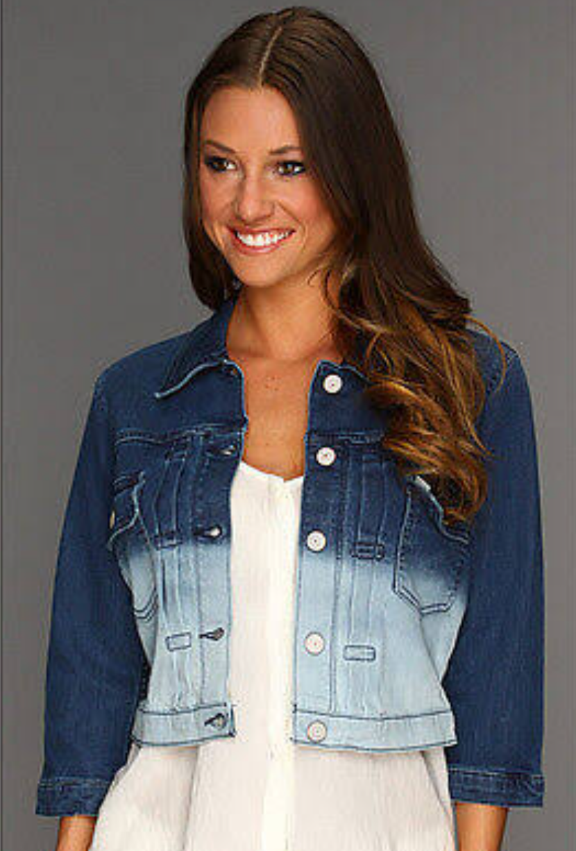 Levis Ombre Dip Dye Denim Blue Denim Jean Jacket