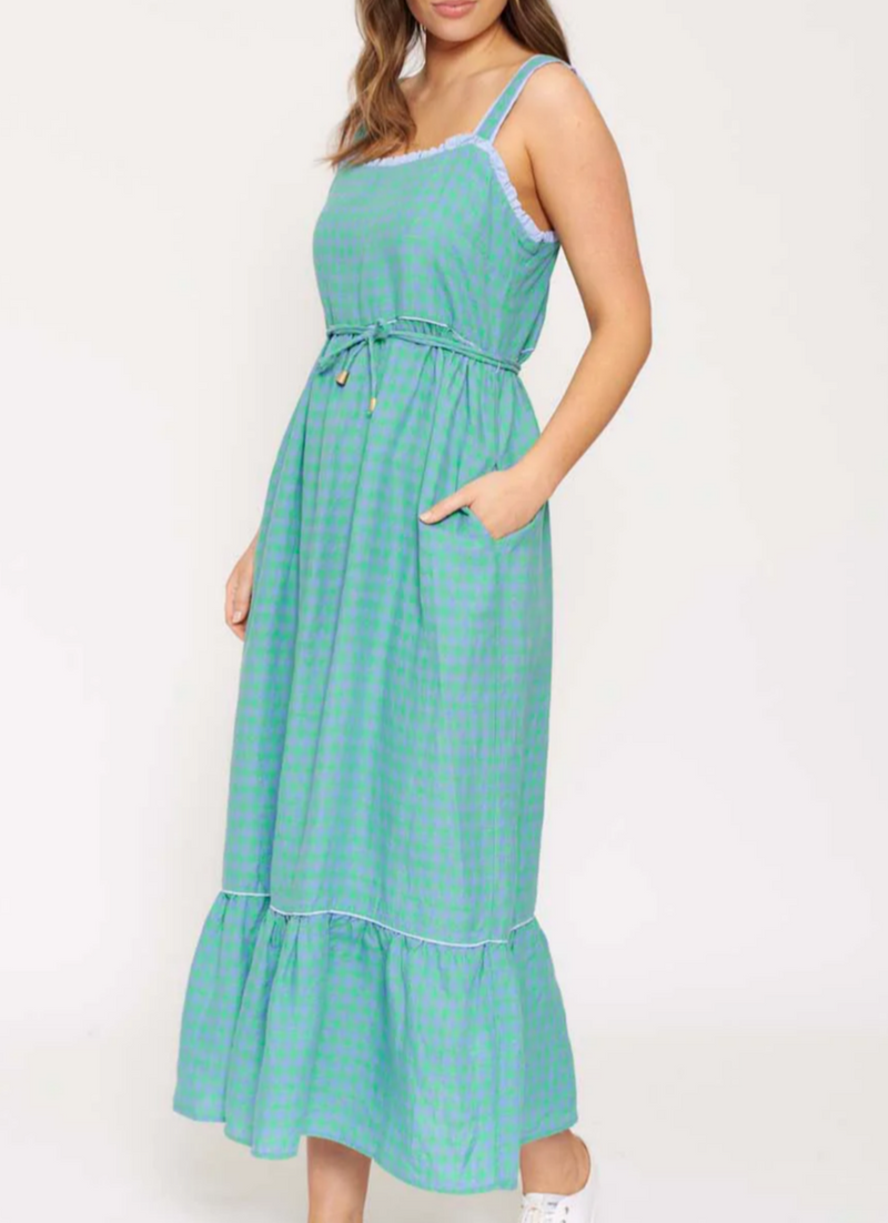 Alessandra Gingham Midi / Maxi Frill Dress