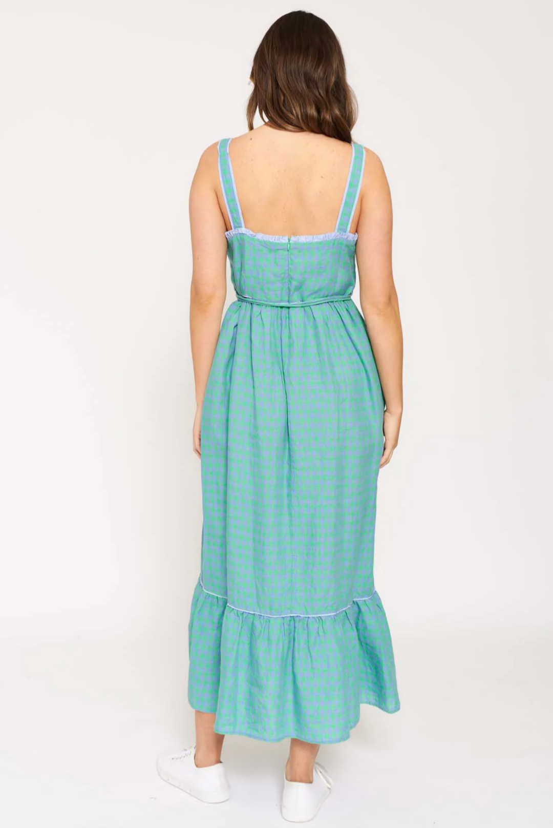 Alessandra Gingham Midi / Maxi Frill Dress