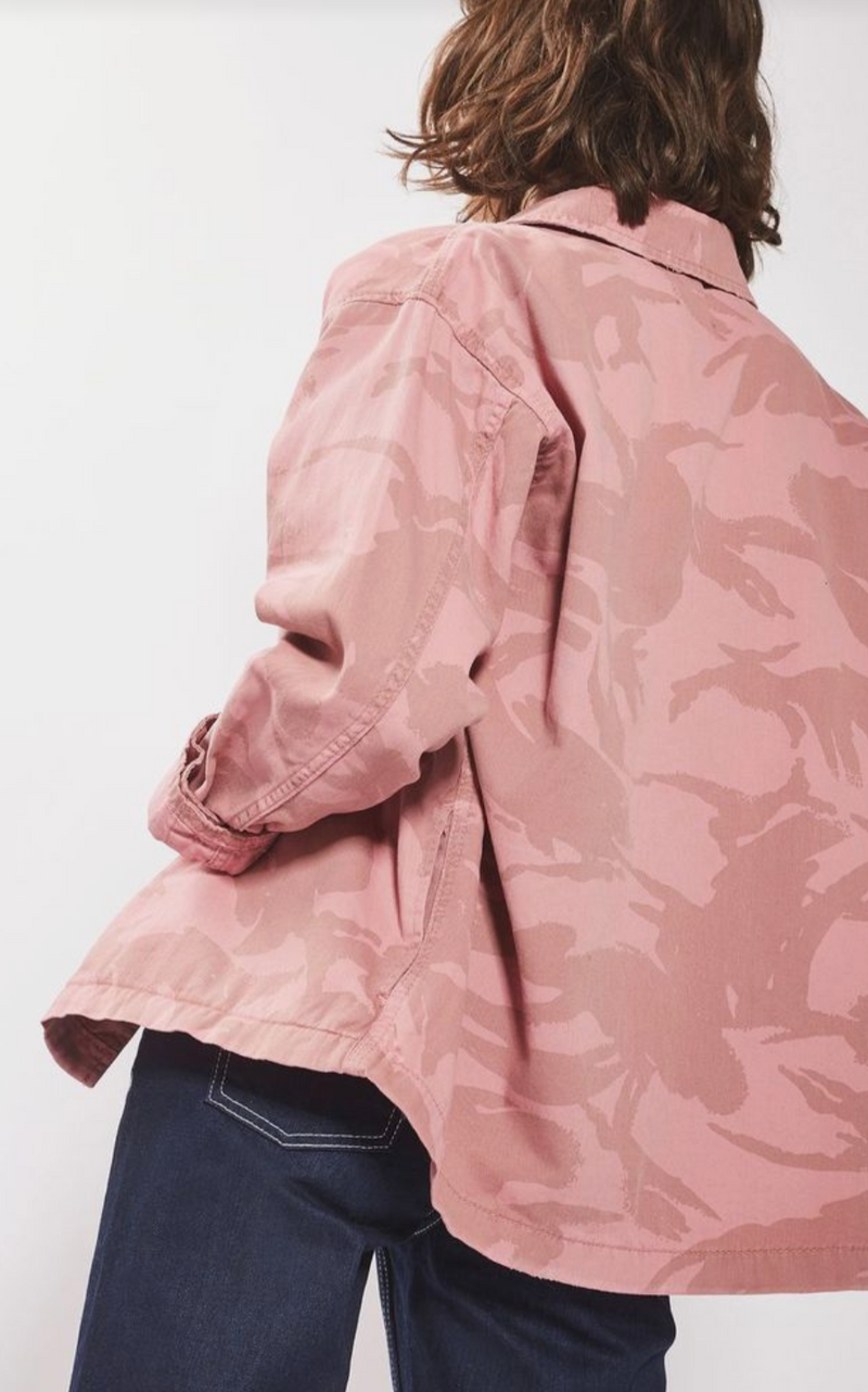 Topshop Pink Cammouflage Shacket