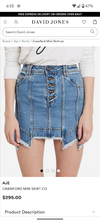 Aje Crawford Denim Mini Skirt