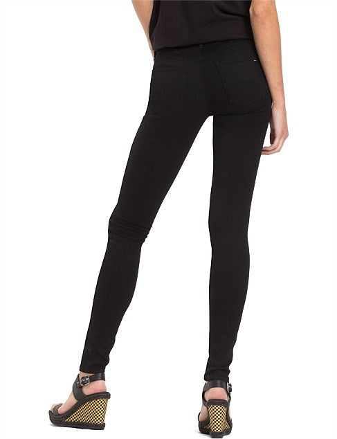 Nora mid Rise Skinny Fit Black Jeans