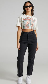 Wrangler 'Tyler' High Rise Black Mom Jeans