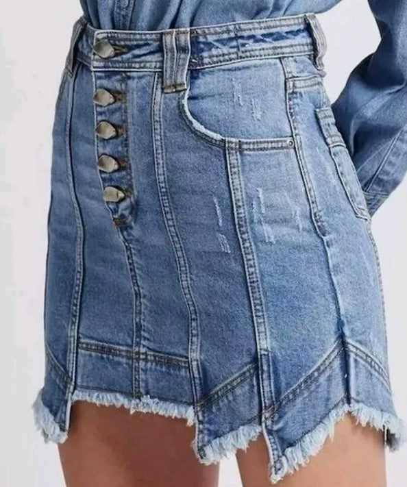 Crawford Denim Mini Skirt, by AJE