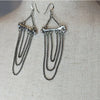 Low Luv By Erin Wasson Silver Boho Bone & Chain Earrings