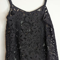 Scanlan Theodore Broderie Anglaise Black Lace Camisole Top