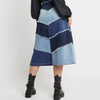 Sass & Bide Denim Patchwork A Line A-Line Midi Skirt