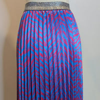 Frankie's Melbourne Bright Print Pleated Midi Skirt