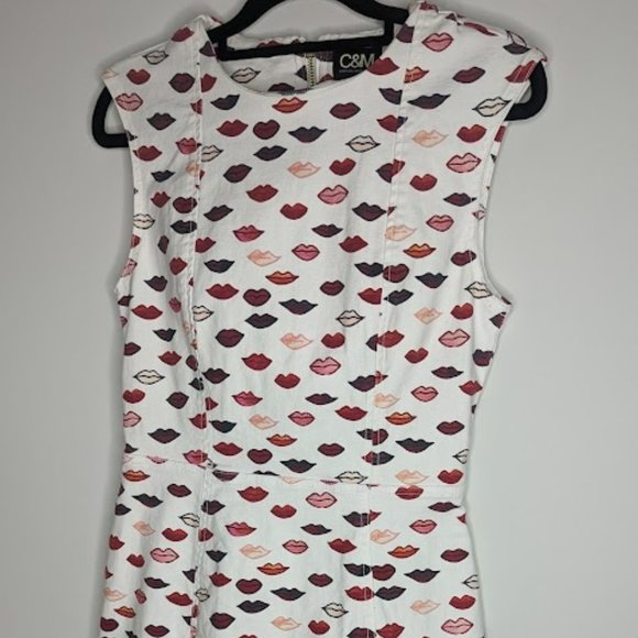 Camilla & Marc C&M Cherry Lips Print Mini Dress