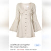 Alice McCall Lost Together Linen Bell Flared Sleeves Mini Dress