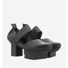 Trippen 'HAPPY BLANK' Black Leather & Rubber Flatform Court Shoes