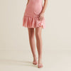 Seed Pleat Party Pink Puff Sleeve Ruffle Mini Dress