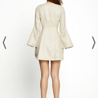 Alice McCall Lost Together Linen Bell Flared Sleeves Mini Dress