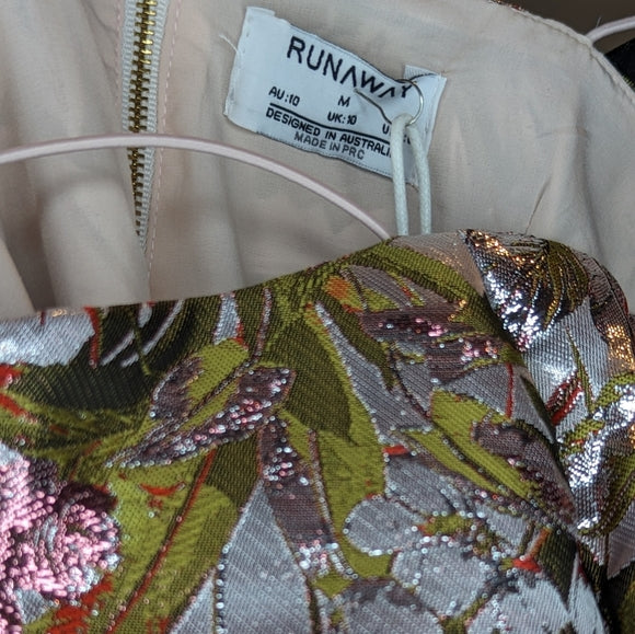 Runaway The Label Metallic Print  Floral Leaf Multicolour Pattern