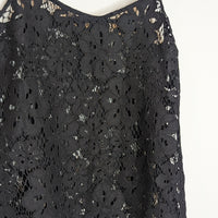 Scanlan Theodore Broderie Anglaise Black Lace Camisole Top