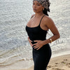 Mietta Leisurewear Black Maxi Bodycon Dress