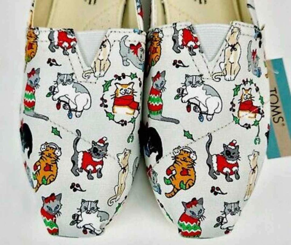 Tom's Cat Christmas Xmas Holiday Shoes, Limited Edition