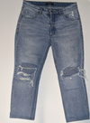 NEUW High Rise Distressed Destroyed Blue Jeans