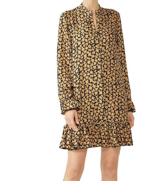 Scotch & Soda Floral Long Sleeve Mini Dress