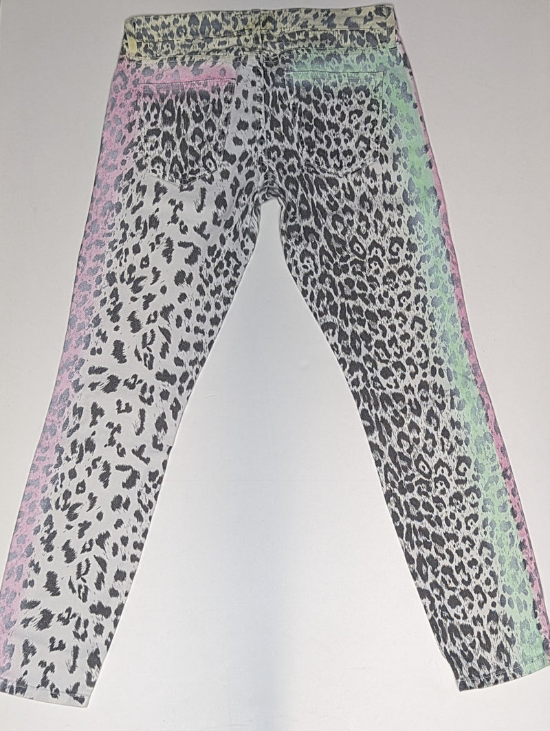 Current Elliott The Stiletto Multi Airbrush Animal Print Skinny Jeans