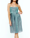 Misha Collection Mint Green Metallic Midi Dress