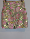 Bec & Bridge Disco Jaquard Meet Me at the Disco Mini Skirt Pink & Gold