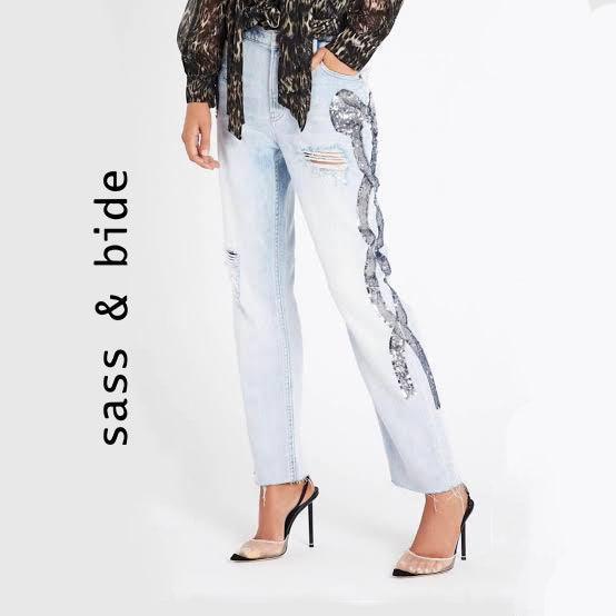 Sass & Bide Bow-Friend Sequin Distressed Jeans