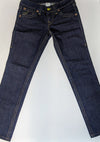 True Religion Low Rise Dark Blue Jeans Yellow Stitch 