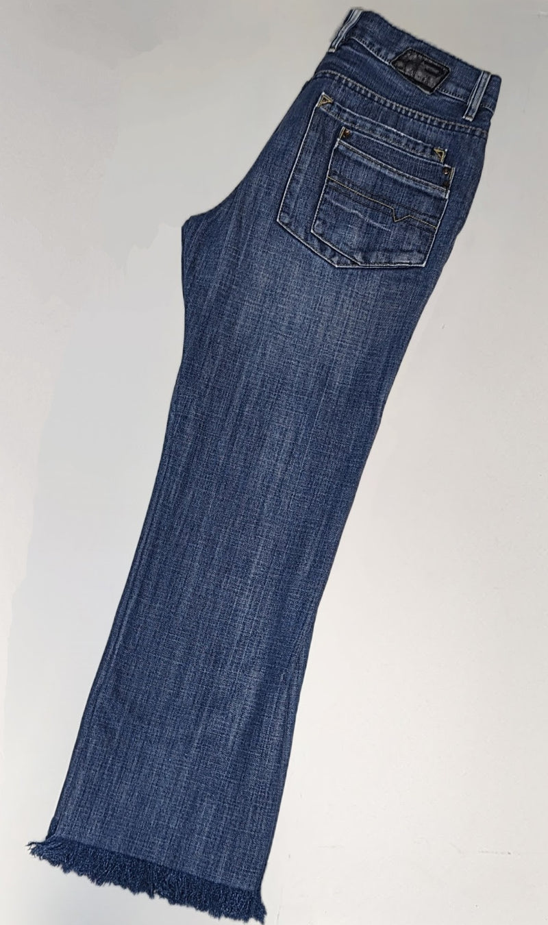 Diesel Industry Fit & Flare Frayed Hem Jeans