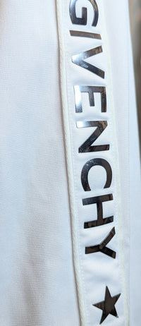 Givenchy White Silver Long Sleeve Technical Jersey Tracksuit Jacket