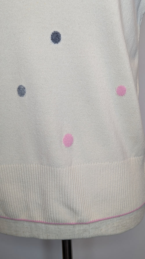 EscadaCream Pink Grey Wool Cashmere & Silk Blend Sleeveless Vest Tank Top