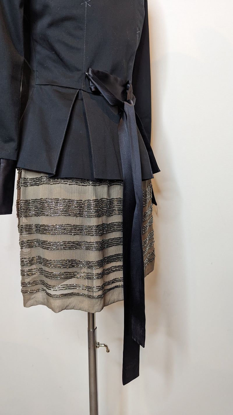 Club Monaco Silk Beaded Skirt