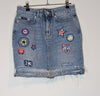 Superdry Denim Mini Skirt Patches 