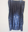 Preview Blue Stretch Sequin Skirt Knee Length