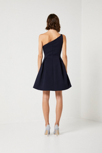 Elliott Asymmetric Navy Dress