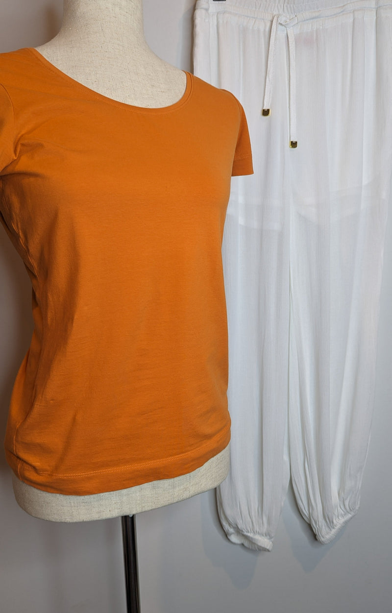 Escada Orange 'Amber' Cotton Stretch Tshirt