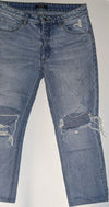 NEUW High Rise Distressed Destroyed Blue Jeans