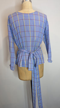 Nancy Bird Cotton Gingham Wrap Shirt 