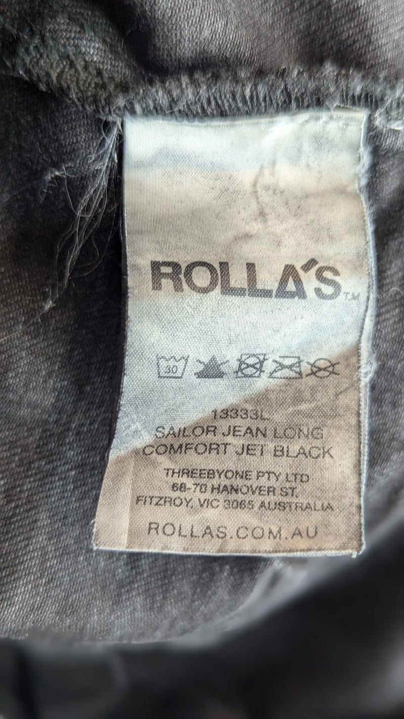 Rollas Black Wash Flare Jean