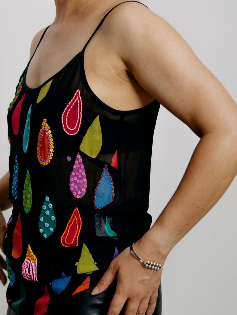 Gorman x Rhys Lee Silk Beaded Sequinned Cami Top