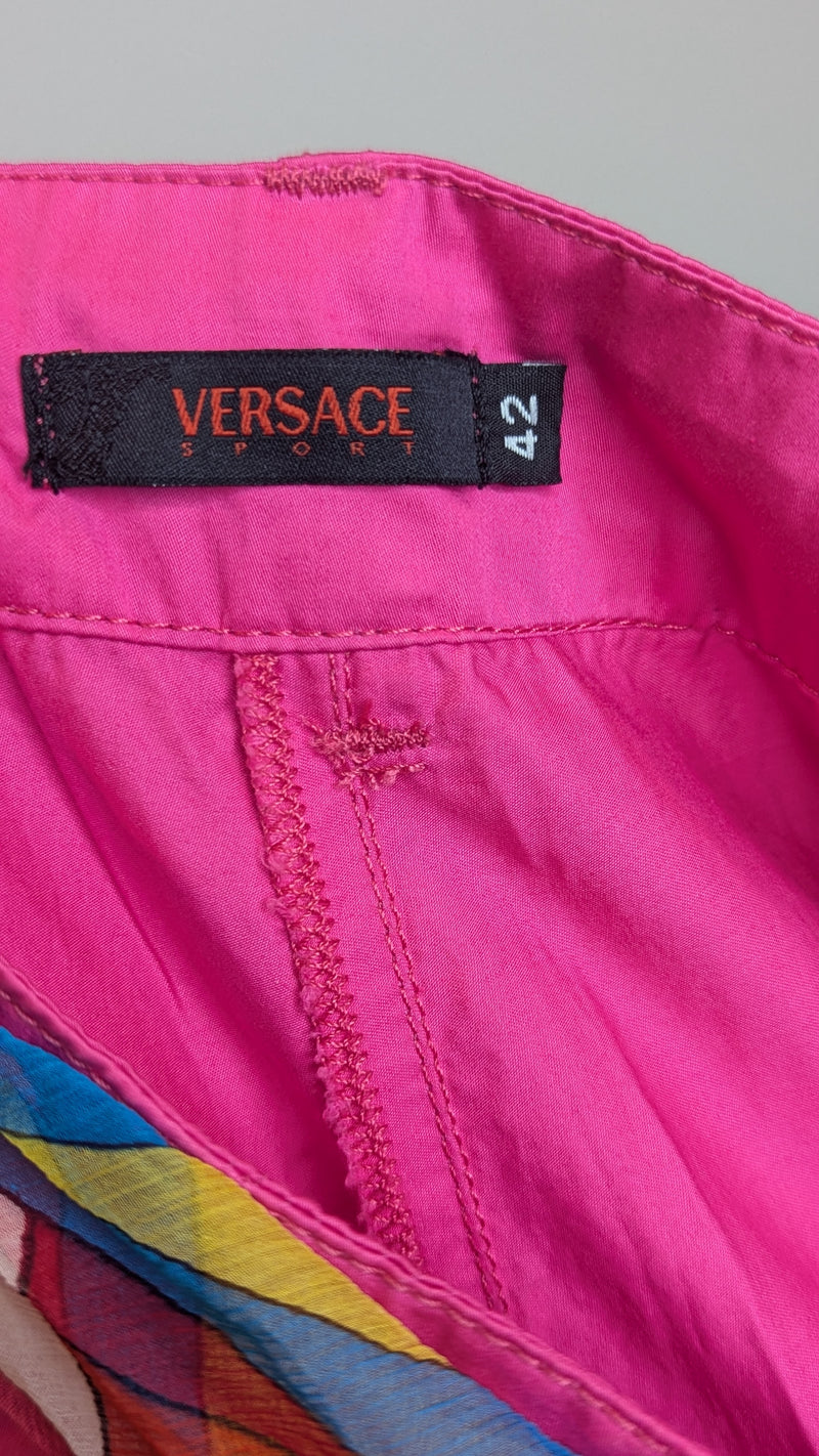 Versace Sport 90s Y2K Pink Cargo Crop Pants / Shorts