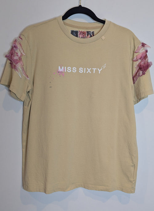 Vintage Miss Sixty Logo 3D Embellished Angel Collection T-shirt