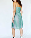 Misha Collection Mint Green Metallic Midi Dress